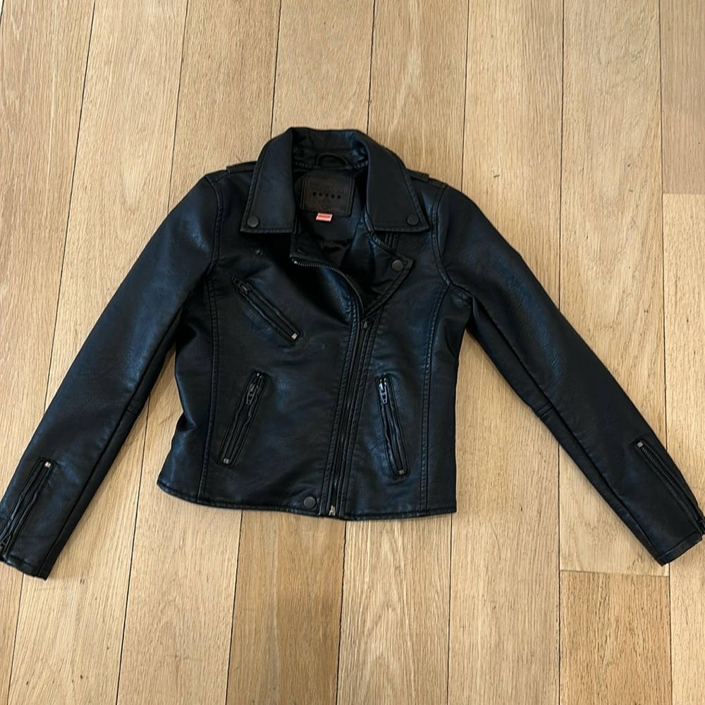 Girls black faux leather jacket BLANKNYC size M